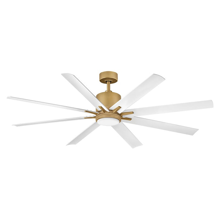 Hinkley Fan Vantage 66" LED Smart Fan, Heritage Brass/White - 907166FHB-LWD