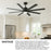 Hinkley Fan Vantage 66" 1 Light LED Smart Fan, Black/Black