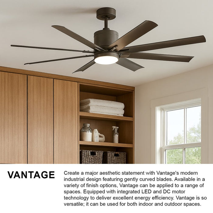 Hinkley Fan Vantage 66" 1 Light LED Smart Fan, Bronze/Bronze