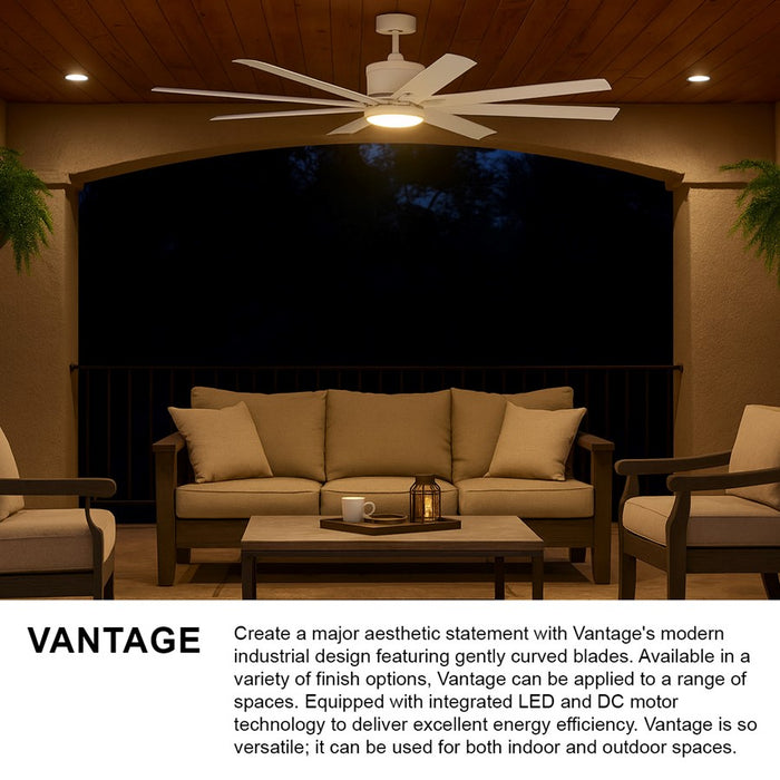 Hinkley Fan Vantage 66" 1 Light LED Smart Fan, White/White