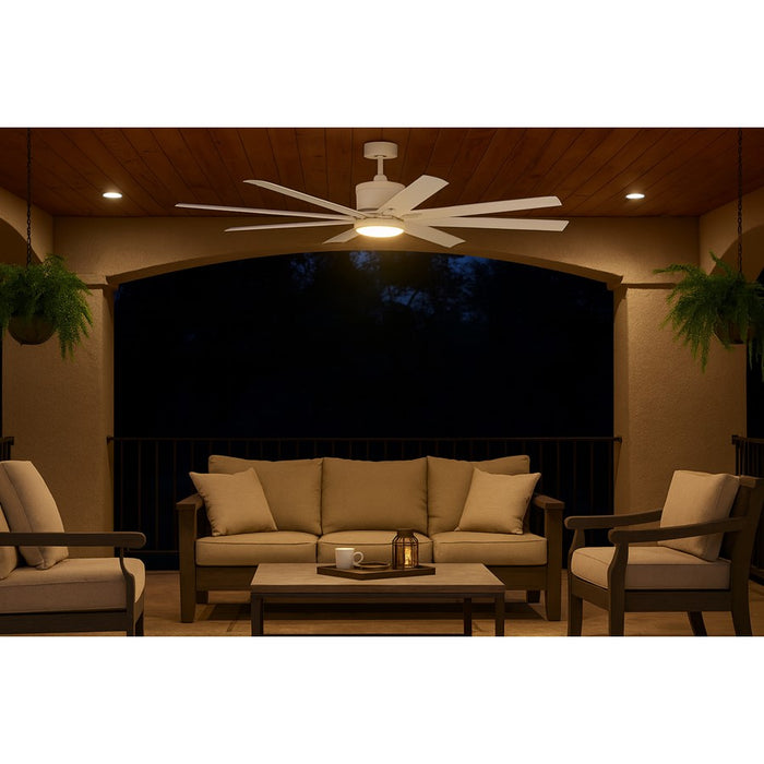 Hinkley Fan Vantage 66" 1 Light LED Smart Fan, White/White