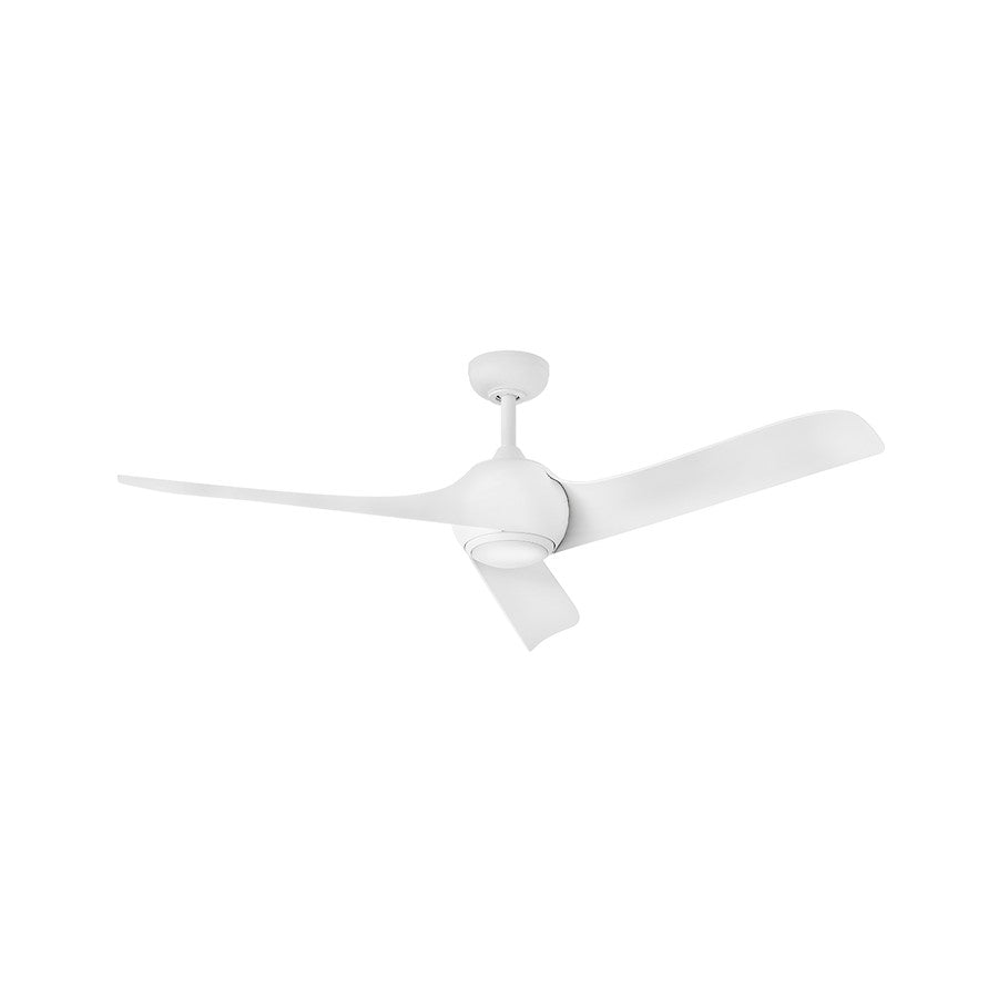 Hinkley Fan Tiburon 56" 1 Light LED Smart Fan, White/White - 907256FMW-LDD