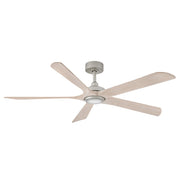 Hinkley Fan Layton 58" Smart Fan, Nickel/Bleached Ashwood - 907358FBB-LDD