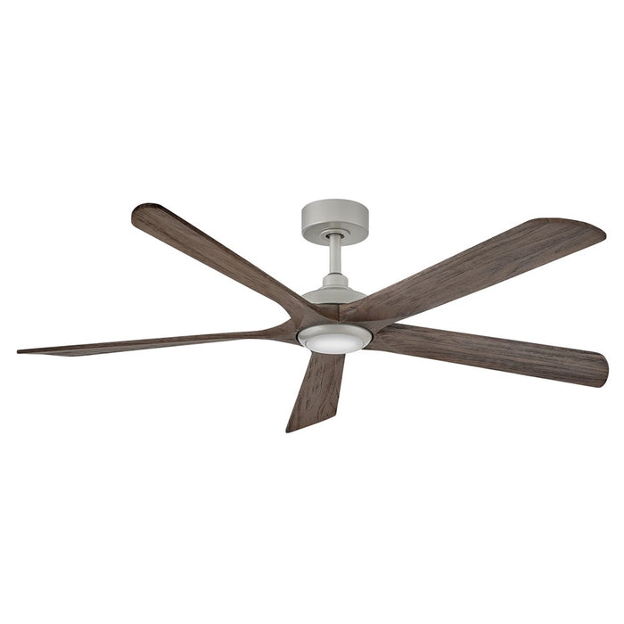 Hinkley Fan Layton 58" Smart Fan, Brushed Nickel/Dark Oak - 907358FBN-LDD