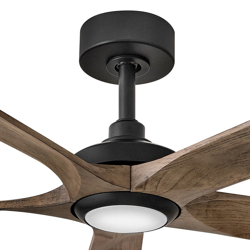 Hinkley Fan Layton 58" 1 Light LED Smart Fan, Black/Driftwood