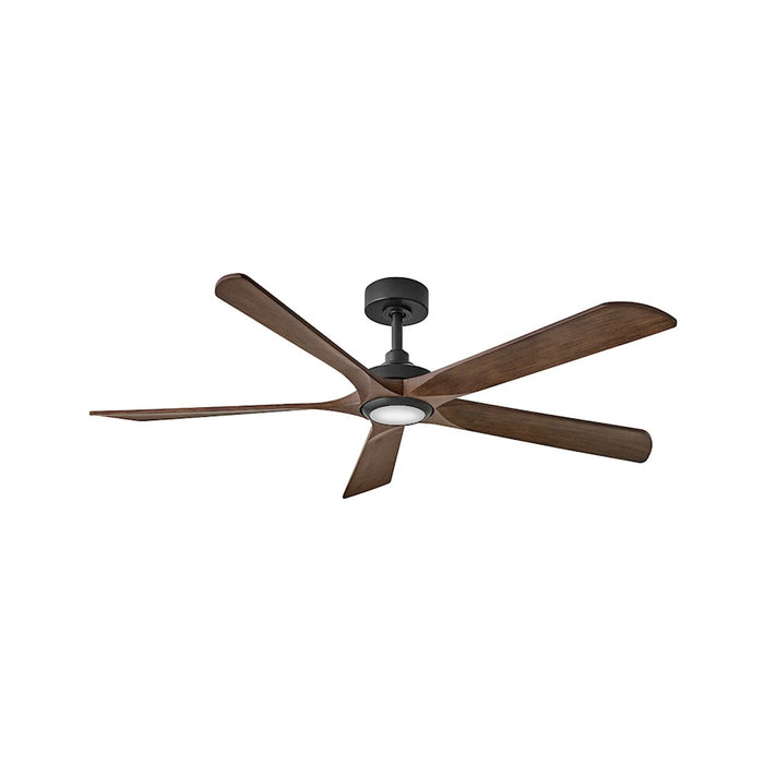Hinkley Fan Layton 58" 1 Light LED Smart Fan, Matte Black/Walnut - 907358FMB-LDD