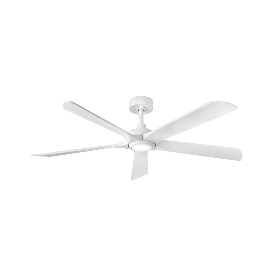 Hinkley Fan Layton 58" 1 Light LED Smart Fan, White/White - 907358FMW-LDD