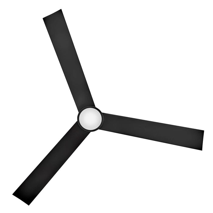 Hinkley Fan Speck 52" 1 Light LED Smart Fan, Black/Black