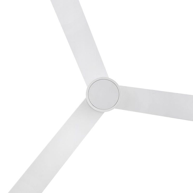 Hinkley Speck 52in 1-Light LED Smart Ceiling Fan | Modern Matte White Steel and Wood Blades | Covered Patio & Living Room | 52 x 52 | Model 907452FMW-LDD