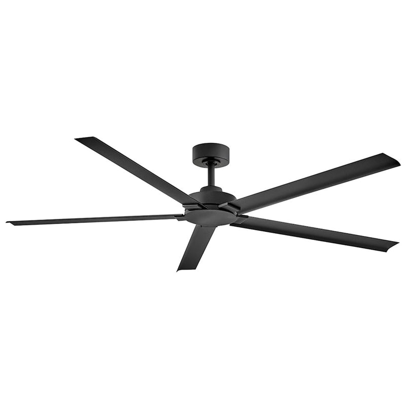 Hinkley Vento 60in Smart Ceiling Fan | Modern Matte Black Steel and Composite Blades | Indoor & Covered Outdoor Living Room | 60 x | Model 907660FMB-NWD