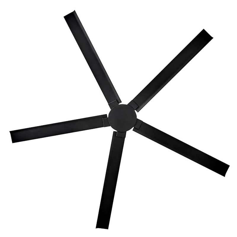 Hinkley Vento 60in Smart Ceiling Fan | Modern Matte Black Steel and Composite Blades | Indoor & Covered Outdoor Living Room | 60 x | Model 907660FMB-NWD