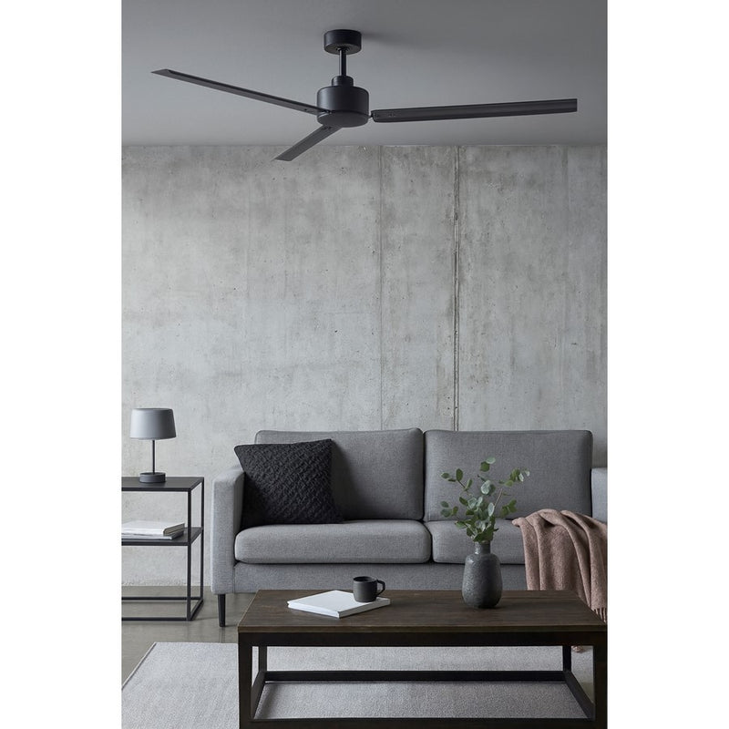 Hinkley Fan Indy 72" Smart Fan, Matte Black/Matte Black
