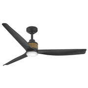 Hinkley Fan Lumina 52" LED Smart Fan, Matte Black/Matte Black - 908052FMB-LDD