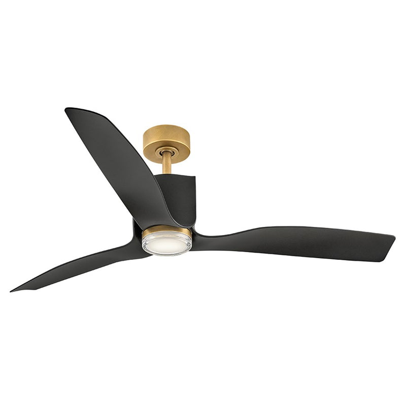 Hinkley Fan Levy 54" LED Smart Fan/Uplight, Brass/Matte Black