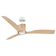 Hinkley Fan Levy 54" LED Smart Fan/Uplight, Matte White/Natural - 908154FMW-LDD