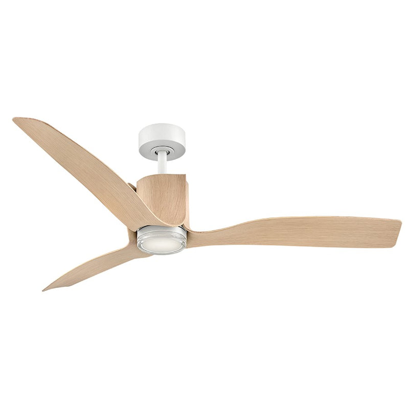Hinkley Fan Levy 54" LED Smart Fan/Uplight, Matte White/Natural - 908154FMW-LDD