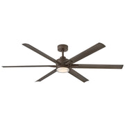 Hinkley Valor 66in LED Smart Ceiling Fan | Modern Industrial Composite Metallic Matte Bronze and White Glass | Covered Patio & | Model 910566FMM-LWD