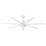 Hinkley Current 56in LED Smart Ceiling Fan | Transitional Matte White Steel and Composite Blades | Covered Patio & Bedroom | 56 x 56 | Model 910656FMW-LDD
