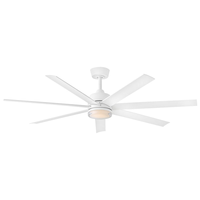 Hinkley Current 56in LED Smart Ceiling Fan | Transitional Matte White Steel and Composite Blades | Covered Patio & Living Room | 56 | Model 910656FMW-LDD