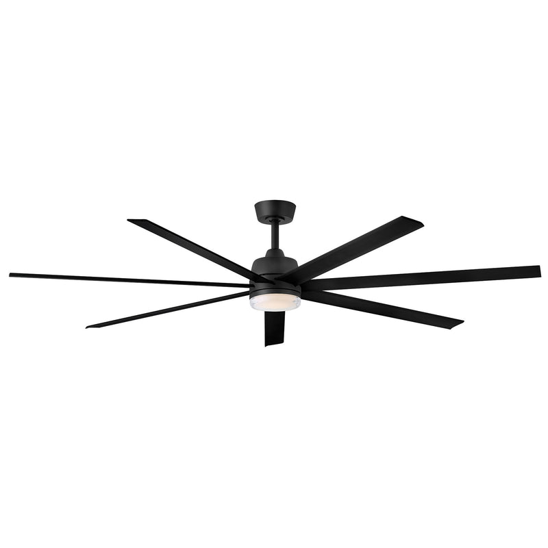 Hinkley Fan Current 72" LED Smart Fan, Matte Black/Matte Black - 910672FMB-LDD