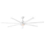 Hinkley Current 72in LED Smart Ceiling Fan | Transitional Matte White Steel and Matte White Aluminum Blades | Covered Patio & Living | Model 910672FMW-LDD