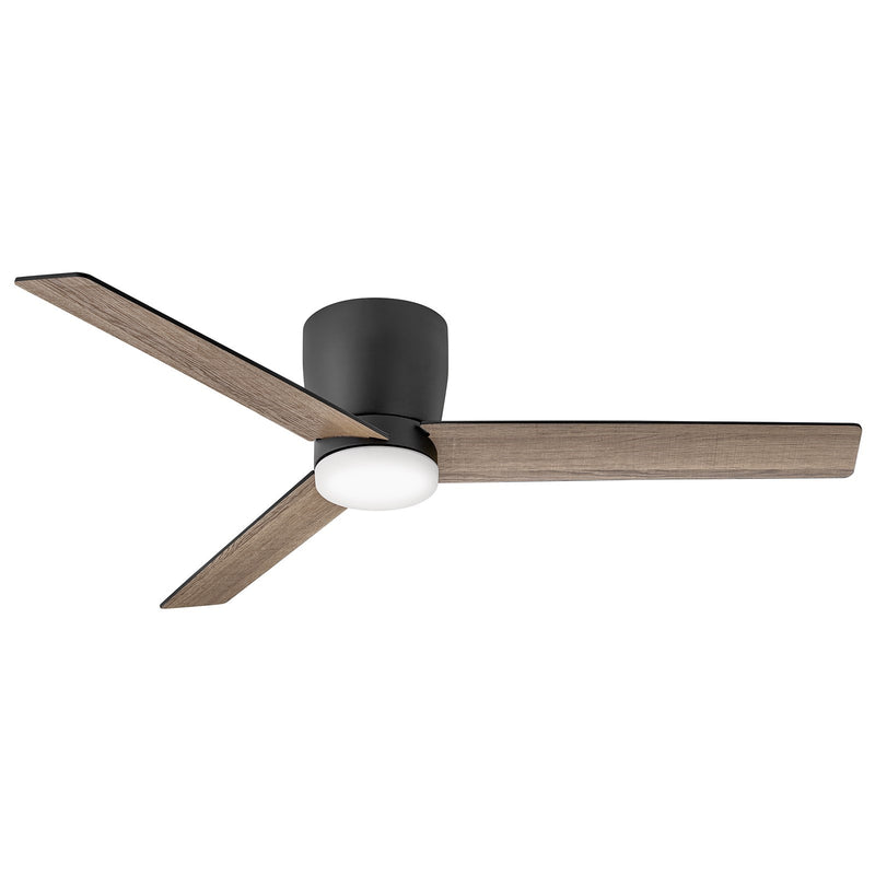 Hinkley Ari 52in LED Ceiling Fan | Transitional Matte Black Steel and Matte Black Wood Blades | Covered Patio & Large Bedroom | 52 x | Model 910852FMB-LDA