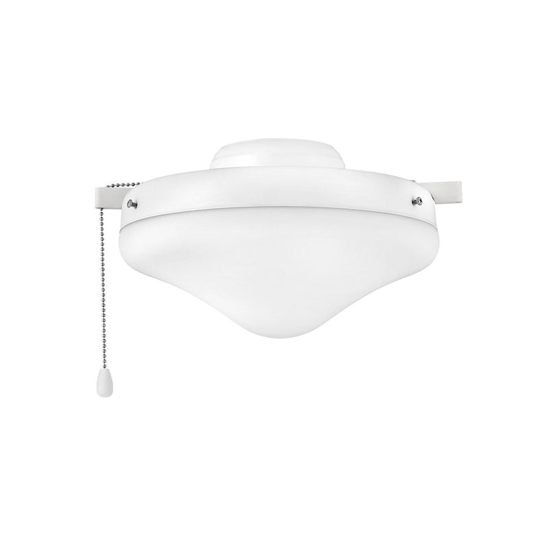 Hinkley Light Kit 10in 16-LED Ceiling Fan Light Kit | Transitional Chalk White Steel and Etched Opal Glass | Indoor & Covered Patio | 10 | Model 930007FCW
