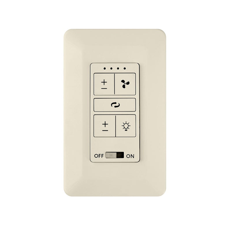 Hinkley Wall Control 4 Speed DC Fan Control | White Composite | Living Room & Bedroom Fan Speed Control | 3 x 3 x 5 in | Model 980001FWH
