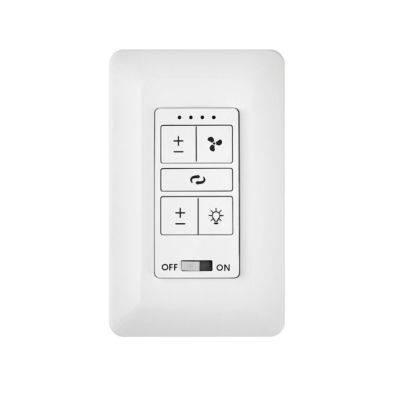 Hinkley Wall Control 4 Speed DC Fan Control | White Composite | Living Room & Bedroom Fan Speed Control | 3 x 3 x 5 in | Model 980001FWH