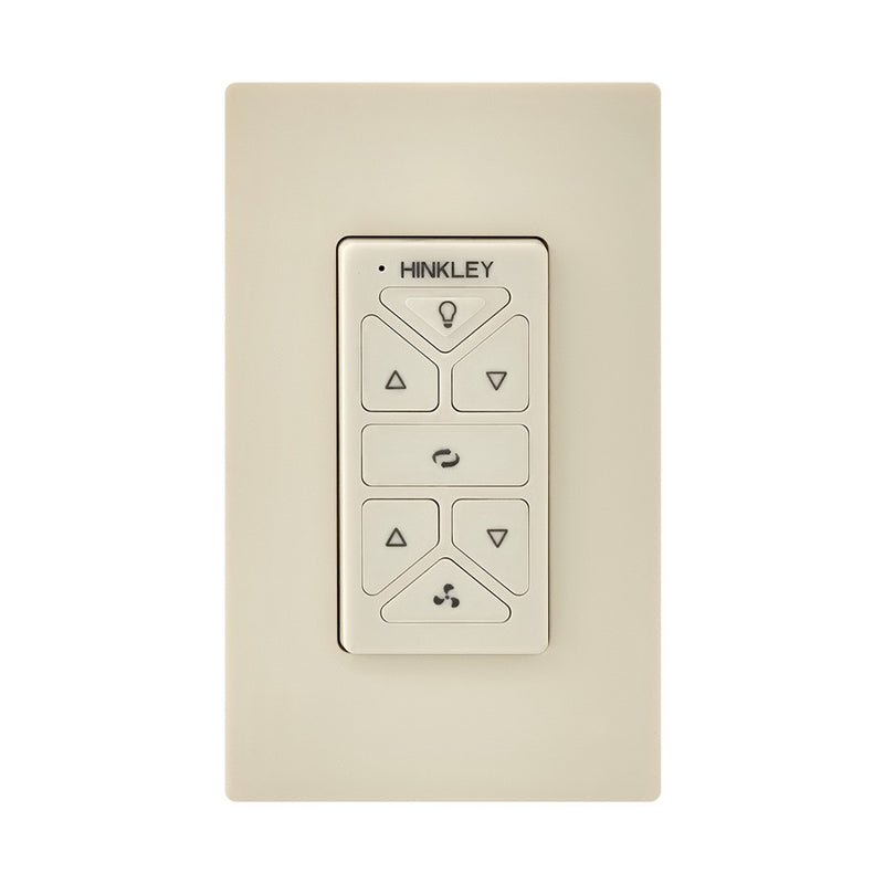 Hinkley Hiro Control Reversing | Light Almond Composite Wall & Remote Control | Ceiling Fan Control for Living Room & Bedroom | 3 x 3 | Model 980014FLA-R