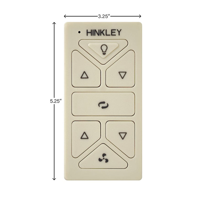 Hinkley Hiro Control Reversing | Light Almond Composite Wall & Remote Control | Ceiling Fan Control for Living Room & Bedroom | 3 x 3 | Model 980014FLA-R