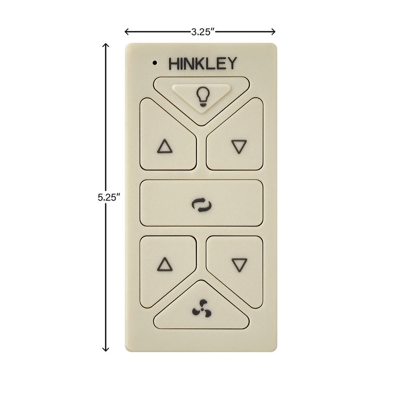 Hinkley Hiro Control Reversing | Light Almond Composite Wall & Remote Control | Ceiling Fan Control for Living Room & Bedroom | 3 x 3 | Model 980014FLA-R