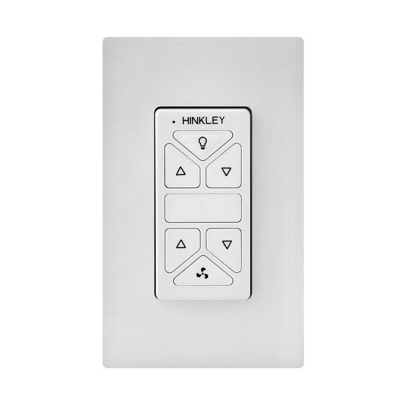 Hinkley HIRO Control Non Reversing White Fan Remote & Wall Control | Composite | Living Room & Bedroom Fan Accessory | 3 x 3 x 5 in | Model 980014FWH