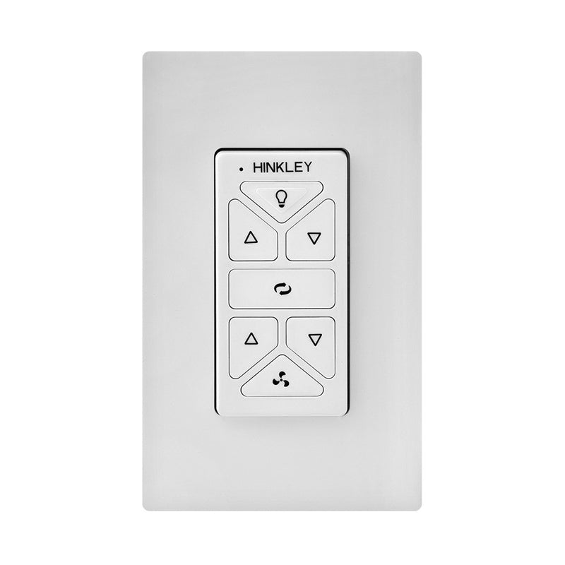 Hinkley HIRO Control Non Reversing White Fan Remote & Wall Control | Composite | Living Room & Bedroom Fan Accessory | 3 x 3 x 5 in | Model 980014FWH