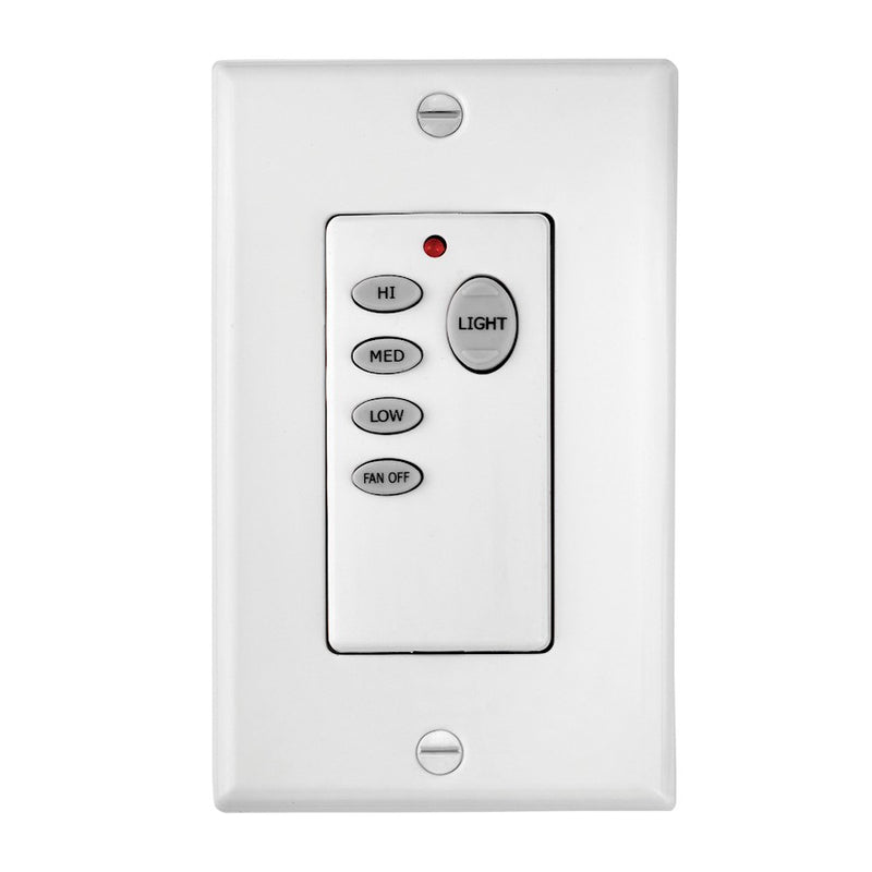 Hinkley Wall Control 3-Speed Fan Switch | White Composite | Living Room & Bedroom Fan Control | 5 x 3 x 2 in | Model 980030FWH