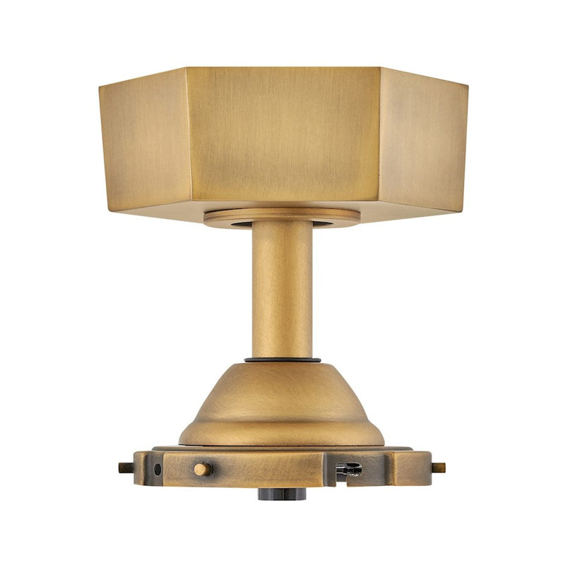 Hinkley Facet 6in Downrod Kit | Modern Heritage Brass Steel | Ceiling Fan Accessory for Tall Ceilings | 4 x 4 x 6 in | Model 99058FHB