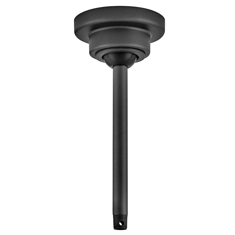 Hinkley Locking Sloped Ceiling Kit | Matte Black Steel | Sloped Ceiling Fan Mount | 6.5 x 6.5 x 4 in | Model 992002FMB