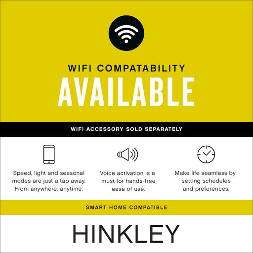 Hinkley Fan Wifi Control Eli 22", Black