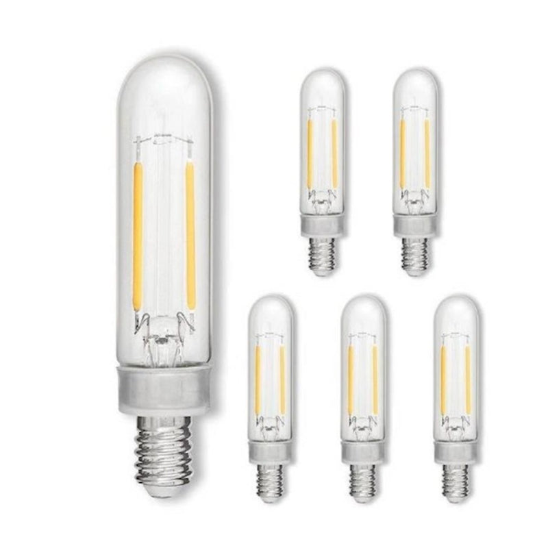 Hinkley LumiGlo 3.5in 1-Light LED Bulb Pack of 6 | Vintage Filament Warm White 2400K | Indoor & Damp-Rated Accent Lighting | 150 | Model E12T62243CL-6