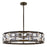 Hinkley Jolie 30" Chandelier, Black Oxide/Faceted Clear Crystal - FR30105BX