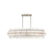 Fredrick Ramond Rene 8 Light Large Drum Chandelier, Glacial - FR30124GG