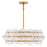 Fredrick Ramond Rene 6Lt Chandelier, Distressed Brass/Clear Pressed - FR30126DA