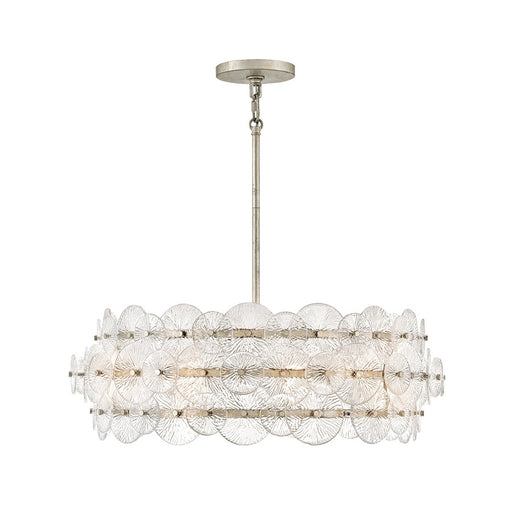 Fredrick Ramond Rene 6 Light Medium Drum Chandelier, Glacial - FR30126GG