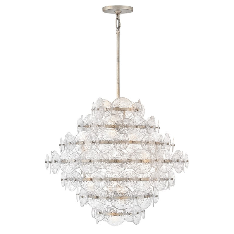 Fredrick Ramond Rene 16 Light Medium Multi Tier Chandelier, Glacial