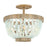 Fredrick Ramond Dune 4Lt Semi-Flush Mount, Gold/Blue Sea Glass - FR30203BNG-BG