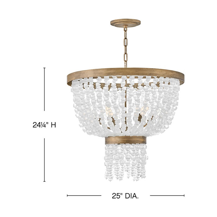 Hinkley Lighting Dune 6 Light Pendant in Burnished Gold