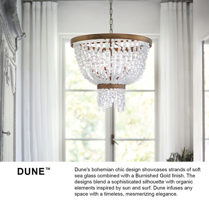 Hinkley Lighting Dune 6 Light Pendant in Burnished Gold