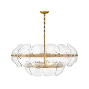 Fredrick Ramond Lillia 9 Light Chandelier, Heritage Brass/Clear - FR30516HB