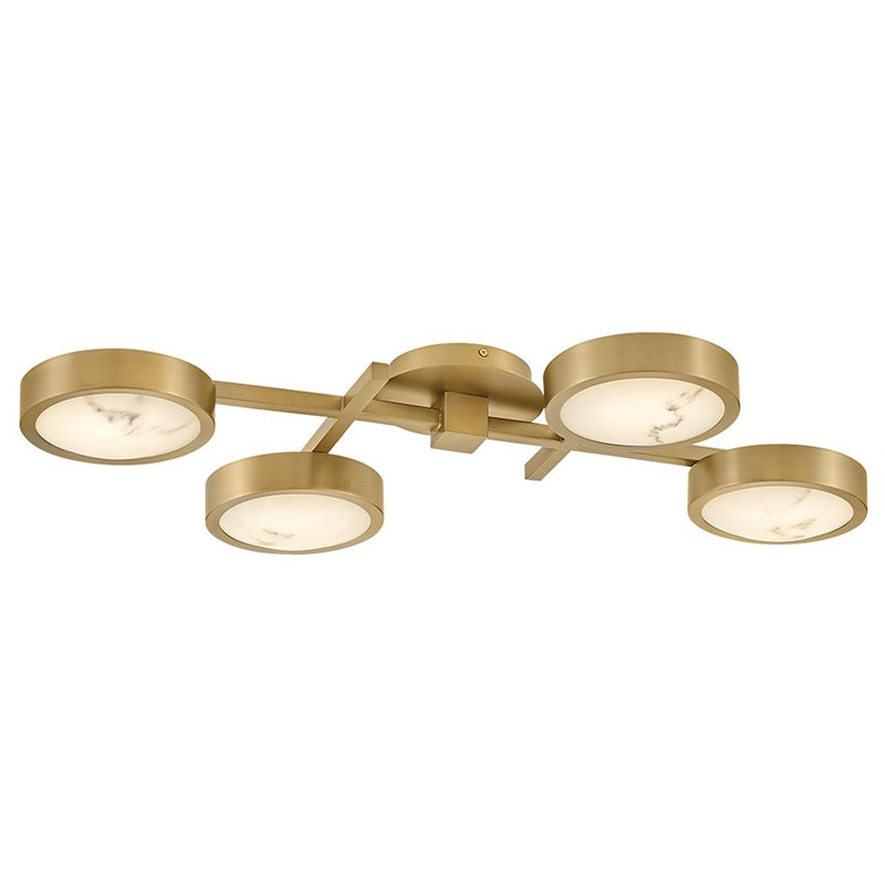 Fredrick Ramond Cava Wall Mount, Flush Mount, Brass/Cloudstone