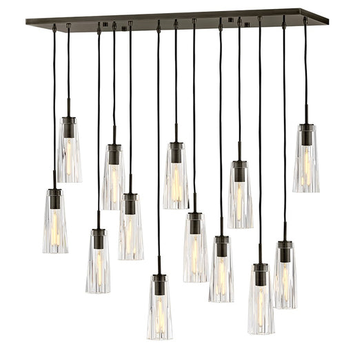 Hinkley Cosette 13Lt Chandelier, Black Oxide/Clear Crystal - FR31105BX-CL